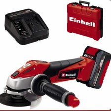 SMERIGLIATRICE ANGOLARE A BATTERIA EINHELL TE-AG 18/115 CON BATTERIA 4 AH O 3 AH