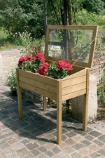 SERRA ORTO PENSILE PER SEMENTI 50X100XH75/82 DA BALCONE LEGNO TERRAZZO PIANTINE