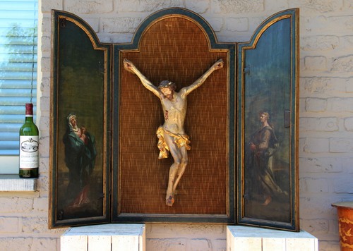 Antico raro trittico parete - antico, da