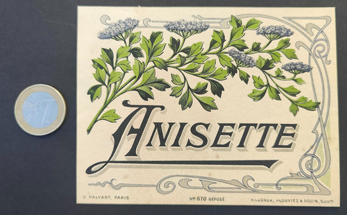 Ancienne étiquette anisette - ancienne,