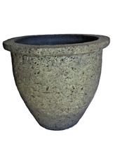 Vaso Portapianta in Ceramica Cachepot Vintage Lavorato al Tornio Effetto Roccia