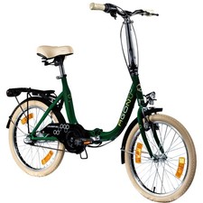 Bicicletta pieghevole Agon Cruiser 20" 3 velocità campeggio verde 35,5 cm merce di serie B