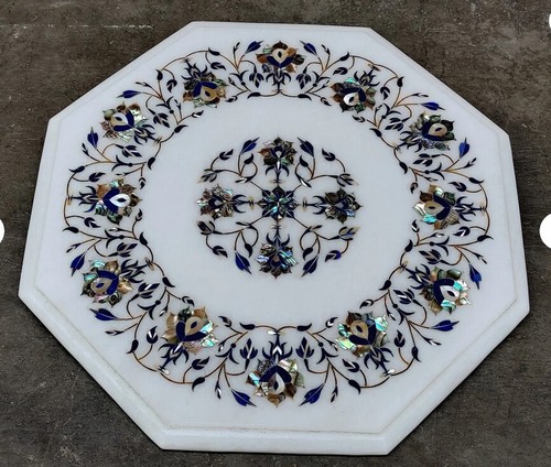 Tavolino marmo bianco - in, 18"