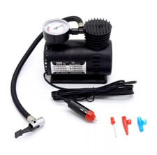 MINI COMPRESSORE PORTATILE AUTO MOTO BICI CANOTTI PALLONE 12V 220V ACCENDISIGARI