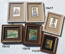 6 QUADRI MINIATURE D’EPOCA IN ARGENTO SMALTATO E FOGLIA D’ORO 23 kt. RARI /45