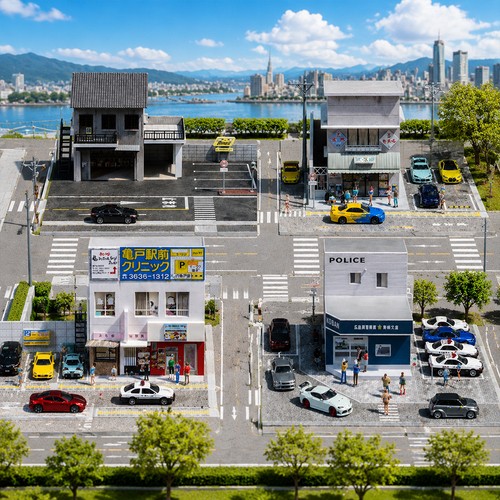 Diorama garage modello - 1/64,