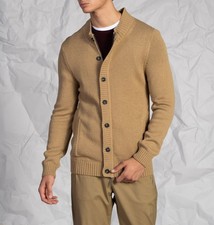 Cardigan con bottoni e zip in colorazione beige