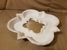 PartyLite "Villa Bianca" portacandele ciotola con specchio cm 28 circa mai usato