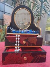 Cassettiera vintage portagioie con specchio