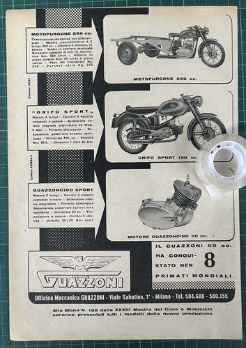 Rara pubblicità moto - rara, guazzoni