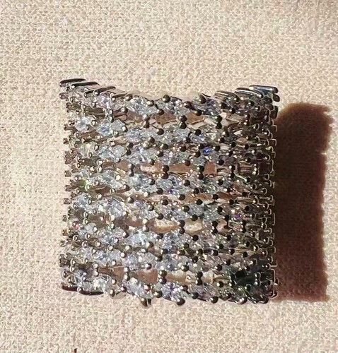 Anello pave zirconi acciaio - anello,