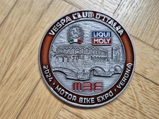 Vespa Club d'italia placca Metallica badge Plaque Plakette Rara