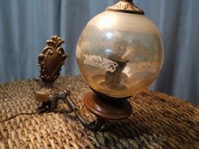 Lampadario Da Moro Vintage ,Bronzo_Vetro_legno