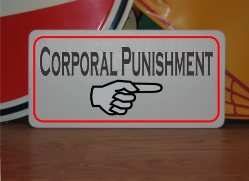 Insegna metallo punizione - in,
