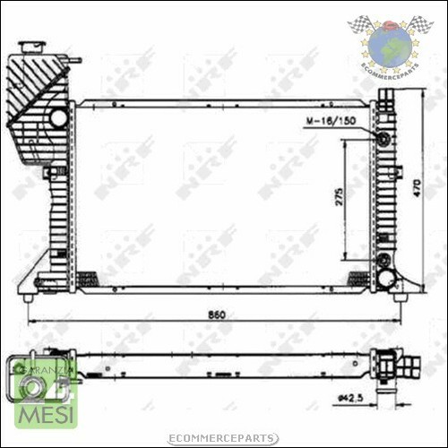 Radiatore acqua motore nrf per - radiatore,