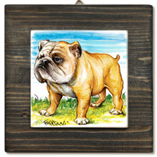 Bulldog inglese quadro con - bulldog,