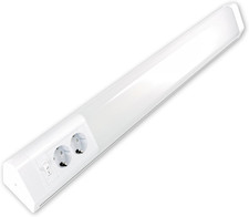 Penta Lampada LED Sottopensile Con Doppia Presa E Interruttore, 15 W, 76 Cm, Bia