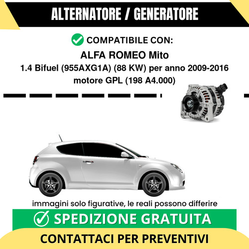 Alternatore alfa romeo mito - alfa,