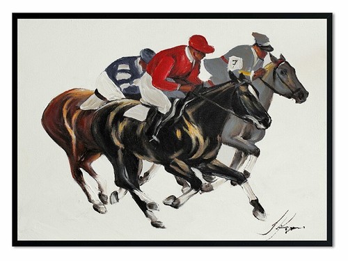 Corsa cavalli 53x73cm - corsa,