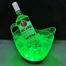 Secchiello per ghiaccio luminoso a LED da 2 litri, barile per whisky, vino,