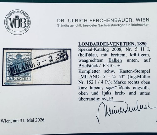 Lombardo veneto cent - veneto, tipo