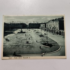 CUNEO PIAZZA VITTORIO EMANUELE II CARTOLINA ANTICA SPEDITA CON FRANCOBOLLO 