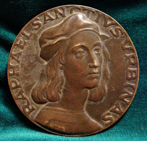 Medaglia urbino raffaello - urbino,