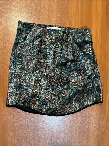Zara paisley minigonna velluto - minigonna,