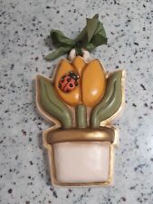 THUN Formella Media Tulipano Coccinella Arancione Vintage Fuori Produzione Raro