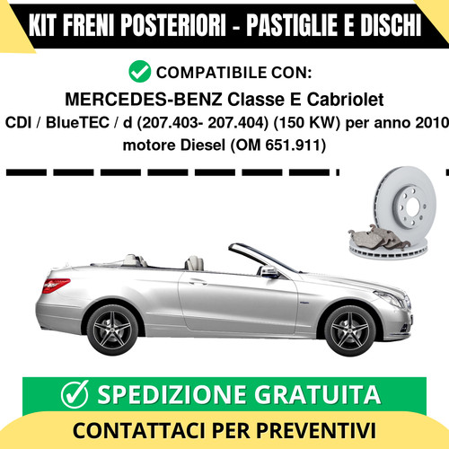 Kit freni posteriori - freni, per