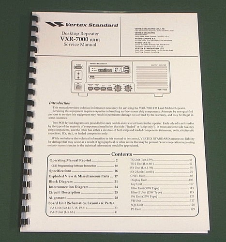 Yaesu vxr 7000u manuale - yaesu, di