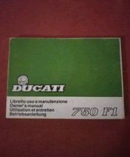 Ducati 750 F1 libretto uso manutenzione 4 lingue gennaio 1986 Manual Manuale