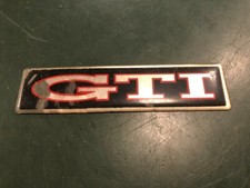 STEMMA SCRITTA EMBLEMA TARGHETTA VOLKSWAGEN GTI AUTO D' EPOCA COLLEZIONE