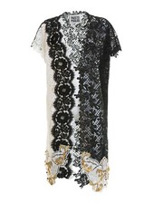 ABITO/CAPPOTTO IN PIZZO IMPREZIOSITO FAUSTO PUGLISI, TAGLIA EURO 40, NUOVO CON ETICHETTA, MADE IN ITALY