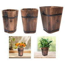 Vaso da fiori in legno a forma