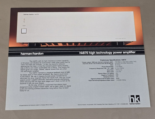 Brochure amplificatore - , di