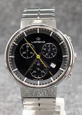 Orologio Lorenz Neos cronografo swiss made black dial all stainless steel 40mm