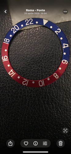 Lunetta inserto rolex gmt - inserto,
