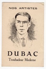 [CRZ] CARTOLINA FENOMENI CIRCO - NOS ARTISTES DUBAC TROUBADOUR MODERNE