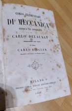 Corso Elementare Di Meccanica Teorica Ed Applicata Carlo Delaunay Bingler 1860