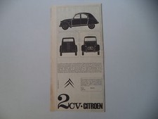 advertising Pubblicità 1964 CITROEN 2CV 2 CV 2 CAVALLI