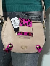 Borsa GUESS LUXE  In Fior Di Pelle Nude Rosa tracolla Boho Chic