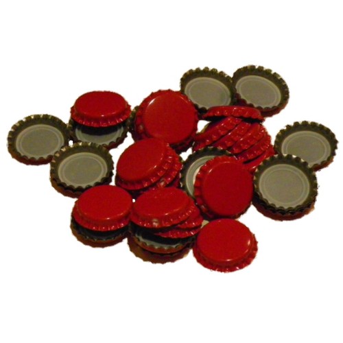 Tappi corona rosso bottiglia - rosso,