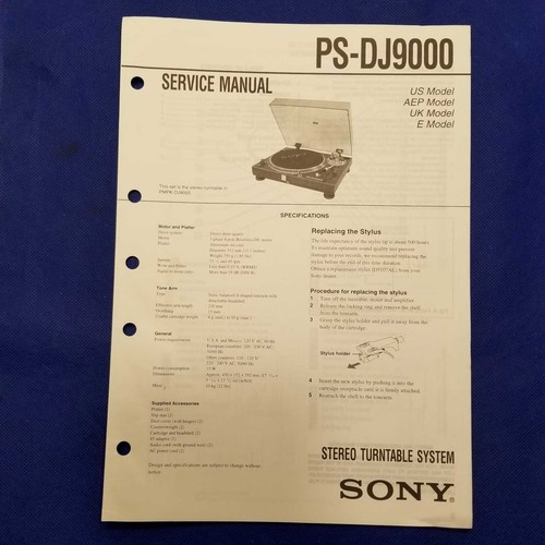 Sony dj9000 manuale - manuale, di