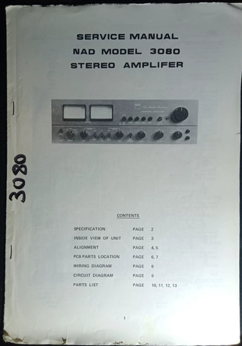 Nad 3080 amplificatore manuale - amplificatore,