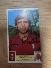 Autografo Giovanni Roccotelli Figurina Panini 1975/76 Torino Campione d’Italia
