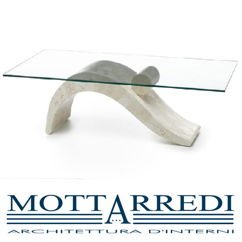 Tavolino con base pietra - tavolino,