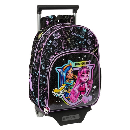 Zaino scuola con ruote monster - zaino,