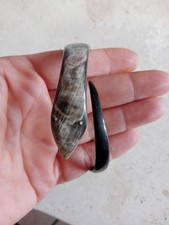 Bracciale, braccialetto rigido in corno a forma di serpente vintage