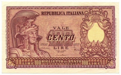 100 lire biglietto stato - 100,